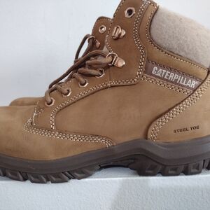 Caterpillar Women's Lace Up Boots - Brown and Cream